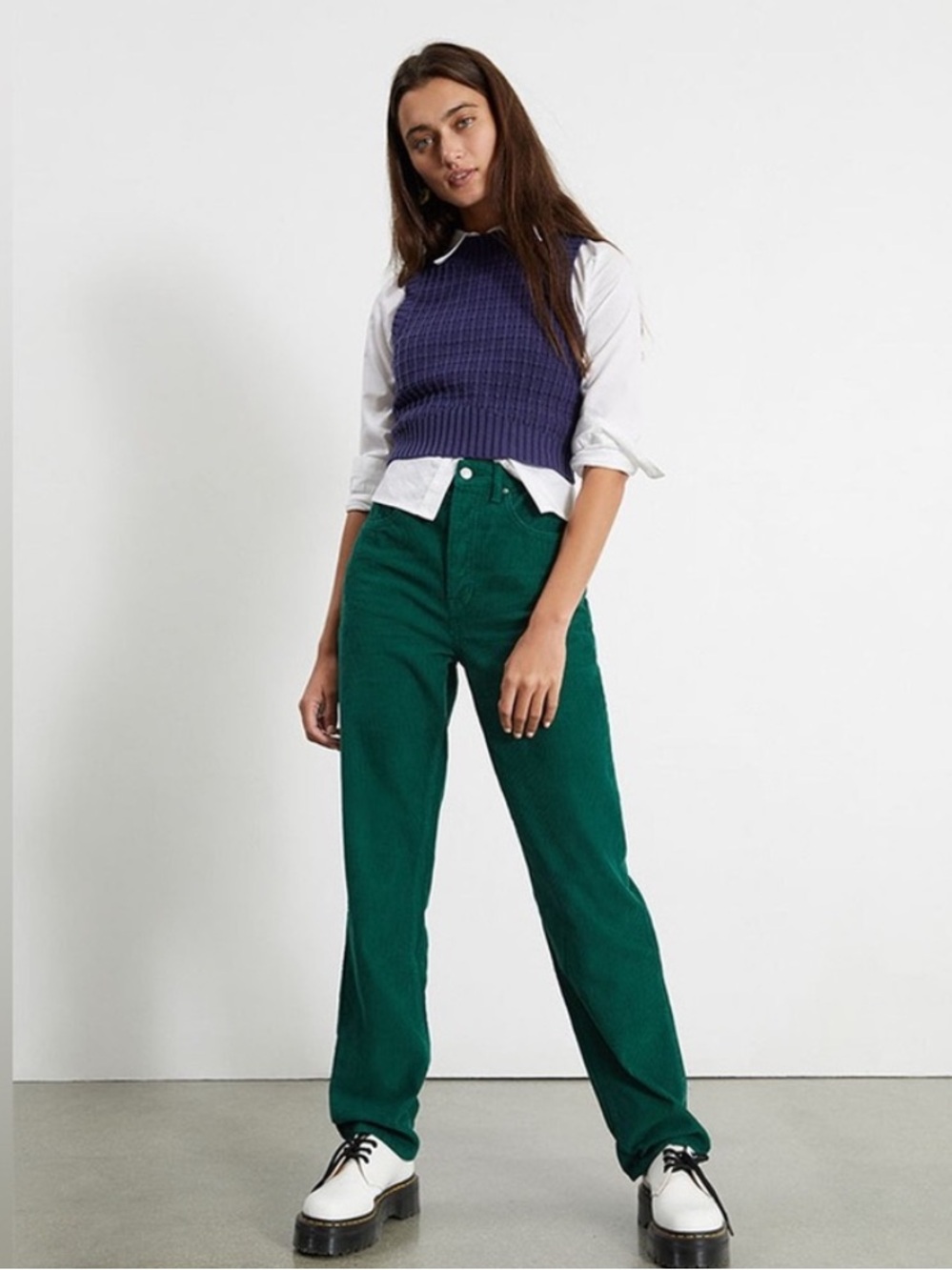 Pacsun Green Corduroy Dad Jeans